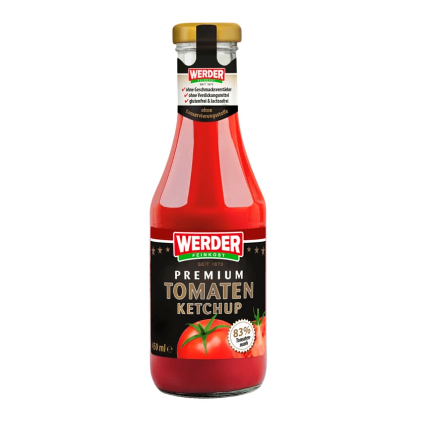 Werder Feinkost Premium-Tomatenketchup 450ml
